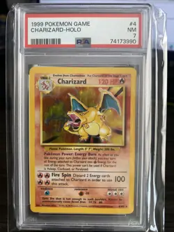 Pokemon TCG Charizard 1999-2000 Base Set Holo Rare Card 4/102 PSA 7 🔥🔥 - Image 1