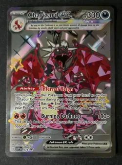 Pokemon Charizard EX SVP Black Star Promo 074 Rare Holo Card Paldean Fates - Image 1