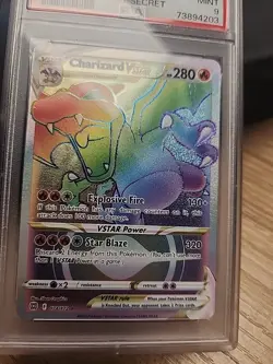 Pokemon TCG Charizard Vstar 174/172 Brilliant Stars Holo PSA Graded 9 Card - Image 3