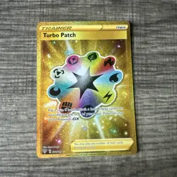 Turbo Patch 200/189 Darkness Ablaze Gold Secret Rare Pokemon TCG Card NM - Image 1