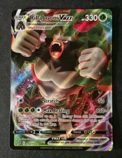 Rillaboom VMAX 018/192 Swsh02: Rebel Clash Holo - Pokemon Card - Image 1