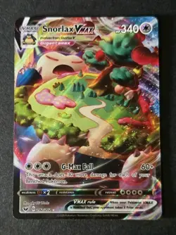 Pokemon TCG Snorlax VMAX Holo Ultra Rare Card 142/202 Sword & Shield NM - Image 1