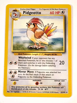 Pidgeotto - 22/102 - Base Set - Rare - Vintage WotC Era Pokemon Card - Image 1