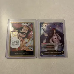 One Piece Gol.D.Roger Gold DON!! Card (OP-13) English Rosinante Leader Op12-061 - Image 1