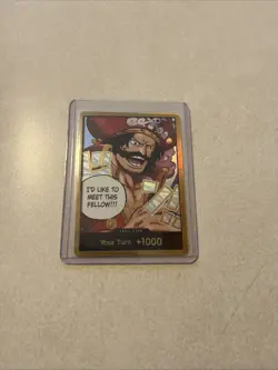 One Piece Gol.D.Roger Gold DON!! Card (OP-13) English Rosinante Leader Op12-061 - Image 2