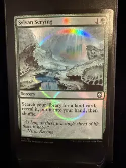 MTG - Sylvan Scrying (Ripple Foil) - Commander: Modern Horizons 3 NM/M Condition - Image 1