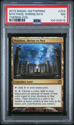 Nykthos, Shrine to Nyx Foil PSA 7 Graded NM Theros MTG - Image 1