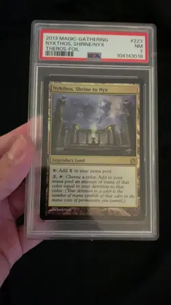 Nykthos, Shrine to Nyx Foil PSA 7 Graded NM Theros MTG - Image 2