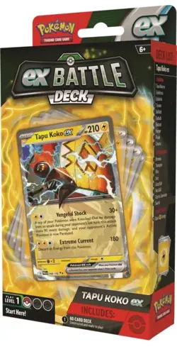 Pokemon TCG Tapu Koko EX & Iron Leaves EX Battle Deck Bundle - One of each pack - Image 2