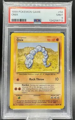🔥 1999 Pokemon Base Set - Onix #56/102 - PSA 9 MINT - Image 1
