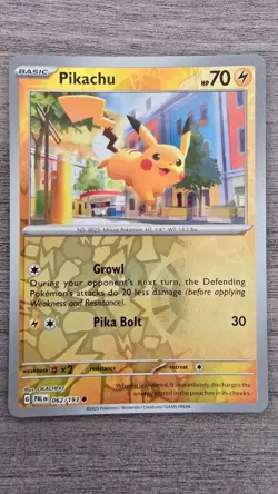 Pikachu (Reverse) #062/193 Paldea Evolved Pokemon Near Mint - Image 1