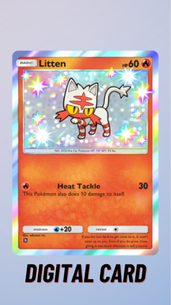 Litten Shiny Mega Rising Pokemon TCG Pocket Trade 1 Star ? (English) - Image 1