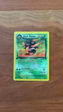 Dark Gloom 36/82 Team Rocket Regular Pokemon TCG Uncommon 1st Edtition LP-NM - Image 1