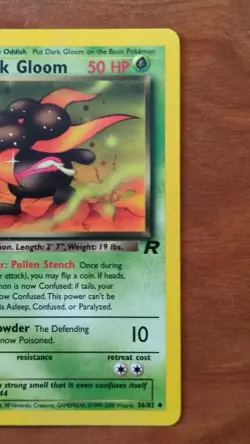 Dark Gloom 36/82 Team Rocket Regular Pokemon TCG Uncommon 1st Edtition LP-NM - Image 5