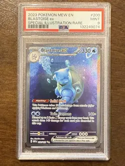 Pokemon TCG Blastoise EX 200/165 Sv: Scarlet & Violet 151 PSA 9 Mint - Image 1