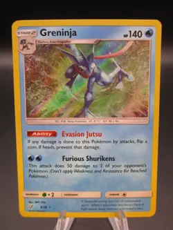 Pokemon TCG Greninja 9/18 Detective Pikachu Holo - Image 1