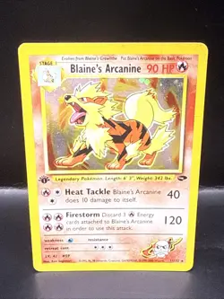 Pokemon TCG Blaine's Arcanine 1/132 Gym Challenge 1st Edition Holo - Image 2