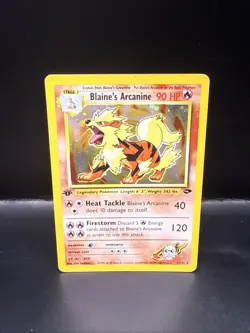 Pokemon TCG Blaine's Arcanine 1/132 Gym Challenge 1st Edition Holo - Image 3