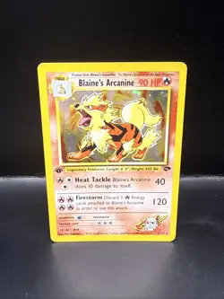 Pokemon TCG Blaine's Arcanine 1/132 Gym Challenge 1st Edition Holo - Image 4