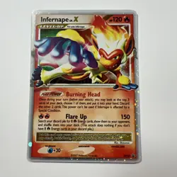 2007 Pokemon Infernape LV.X #DP10 Diamond and Pearl Holo Black Star Promo NM - Image 1