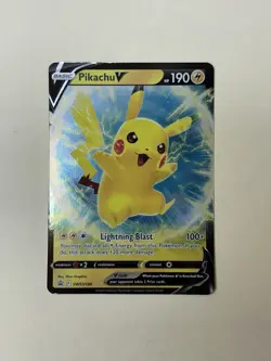 Pikachu V Black Star Promo - SWSH198 - Sword & Shield Pokemon 2022 - Image 1