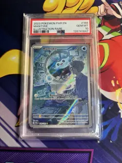 2023 POKEMON PAR EN-PARADOX RIFT ILLUSTRATION RARE #189 MANTYKE PSA 10 - Image 2