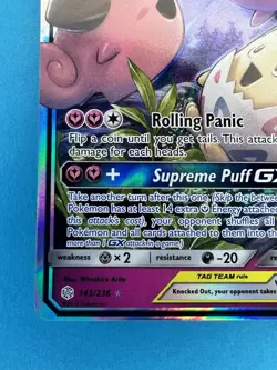 Togepi & Cleffa & Igglybuff GX 143/236 Sm-Cosmic Eclipse Holo Pokemon TCG NM - Image 4