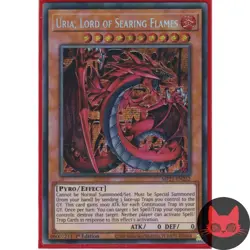 Yugioh Uria, Lord of Searing Flames MP21-EN252 Secret Rare 1st Edition NM - Image 1