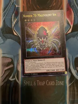Number 70: Malevolent Sin Ultra Rare 1st Edition DUSA-EN014 Yugioh - Image 1