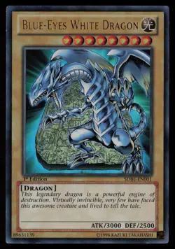Yugioh Blue-Eyes White Dragon SDBE-EN001 1st Edition Ultra Rare NM - Image 1