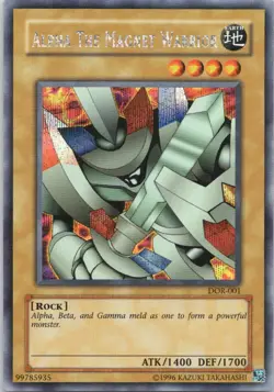1996 TCG UNLIMITED ALPHA THE MAGNET WARRIOR HOLO RARE #DOR-001 - Image 1