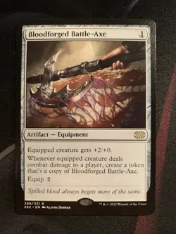 Bloodforged Battle-Axe - Double Masters 2022 - NM/M - MTG - - Image 1