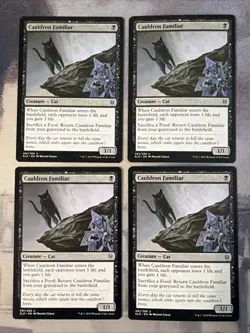 4x Cauldron Familiar- Throne of Eldraine- NM- Mtg Magic The Gathering- Playset - Image 1