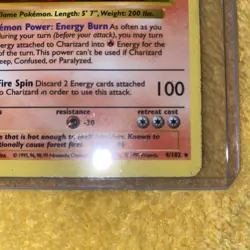 1999 Pokemon Base Set Shadowless Charizard Holo 4 / 102 WOTC Vintage Used - Image 4