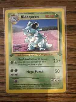 Pokemon TCG First Edition Nidoqueen Jungle 23/64 Non-Holo LP - Image 1