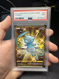 PSA 9 Mint - Gold Mew FA 25/25 | 2021 Pokemon Celebrations - Image 1