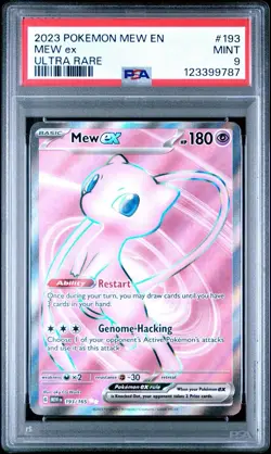 2023 Pokemon Mew En-151 #193 Mew EX Ultra Rare PSA 9 Mint - Image 1