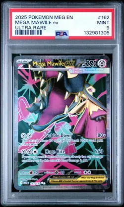 2025 Pokemon MEG EN-Mega Evolutions #162 MEGA MAWILE EX UR PSA 9 - 132981305 - Image 1