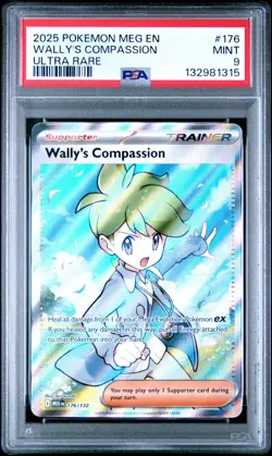 2025 Pokemon MEG EN-Mega Evolutions #176 WALLY'S COMPASSION UR PSA 9 - 132981315 - Image 1