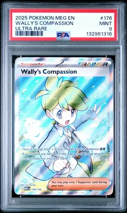 2025 Pokemon MEG EN-Mega Evolutions #176 WALLY'S COMPASSION UR PSA 9 - 132981316 - Image 1