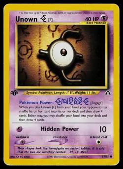 Pokemon Neo Discovery 67/75 Unown [E] 1st Edition Pokemon Card - Image 1