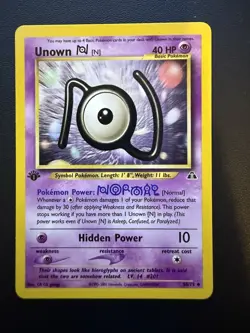 Unown N 50/75 Pokemon Neo Discovery 1st Edition Uncommon NM 50/75 - Image 1