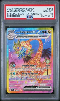2024 POKEMON SSP EN-SURGING SPARKS #242 ALOLAN EXEGGUTOR EX PSA 10 - Image 1