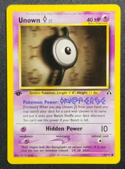 Pokemon - Unown(I) - Neo Discovery 68/75 - 1st Edition - LP - WOTC - Image 1