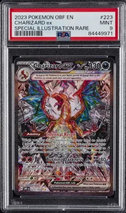 2023 POKEMON OBF EN-OBSIDIAN FLAMES SPECIAL ILLUSTRATION RARE CHARIZARD EX PSA 9 - Image 1