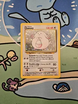 Pokemon TCG: Chansey Holo (3/102) Base Set MP/HP - Image 1
