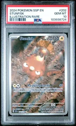 PSA 10 - Pokemon - Stunfisk - 202/191 - Illustration Rare - Surging Sparks - Image 1