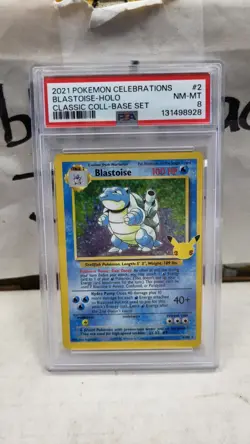 2021 BLASTOISE CELEBRATIONS 25TH CLASSIC COLLECTION BASE POKEMON PSA 8 NM-MT #2 - Image 2
