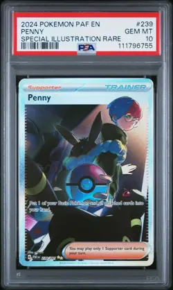 2024 Pokemon Paldean Fates Penny Special Illustration Rare PSA 10 239/091 - Image 1