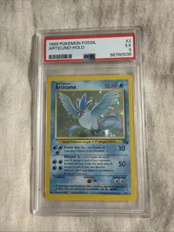 1999 Pokemon Fossil Articuno Holo Rare Card #2/62 PSA 5 EX - Image 2